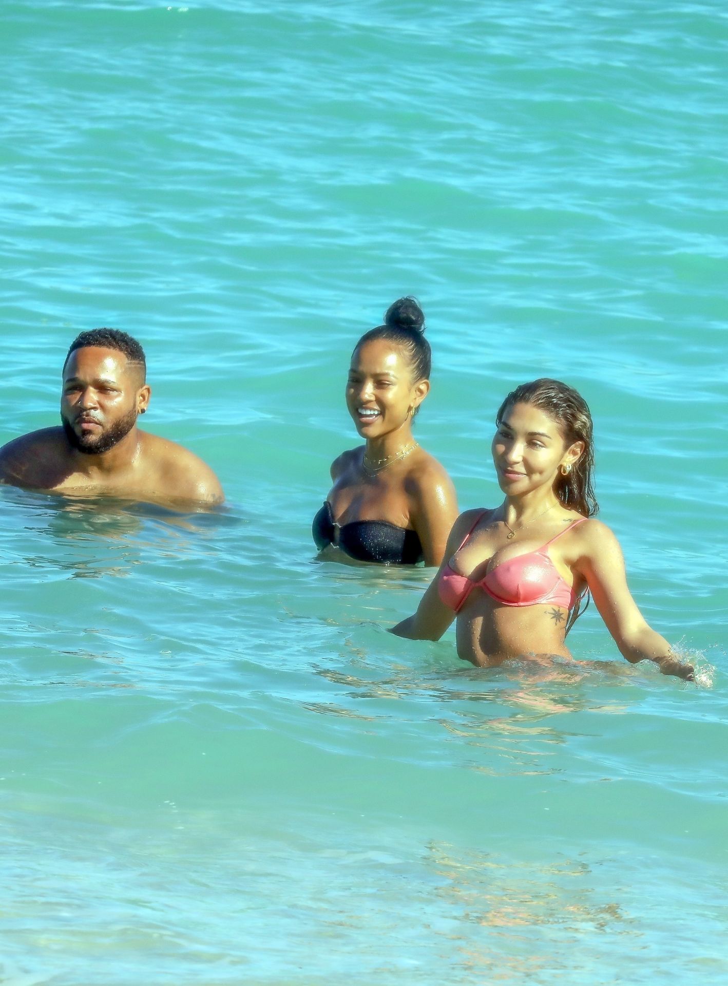 Beach Babes Chantel Jeffries & Karrueche Tran Steam Up Miami Beach 0024