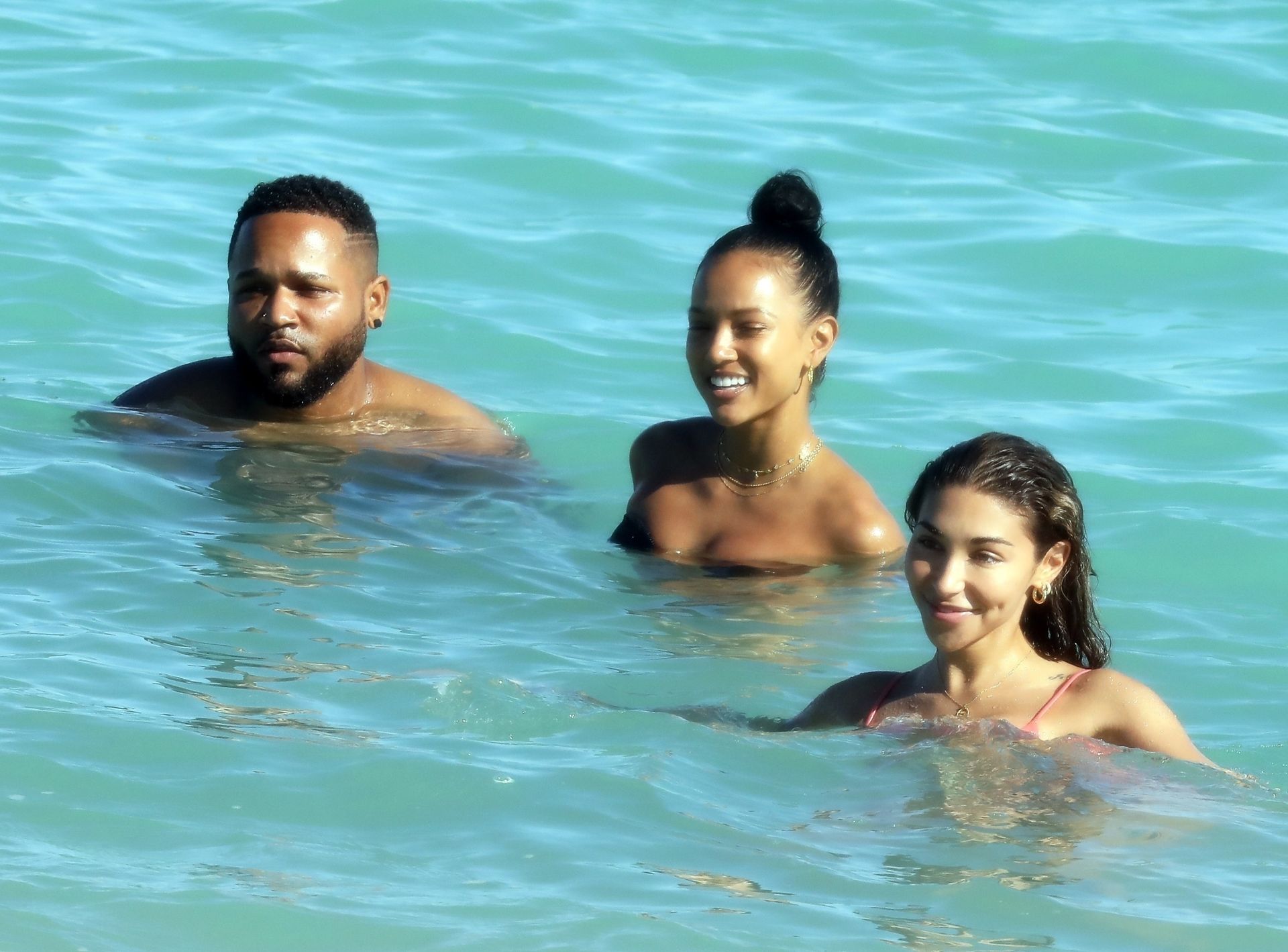 Beach Babes Chantel Jeffries & Karrueche Tran Steam Up Miami Beach 0029