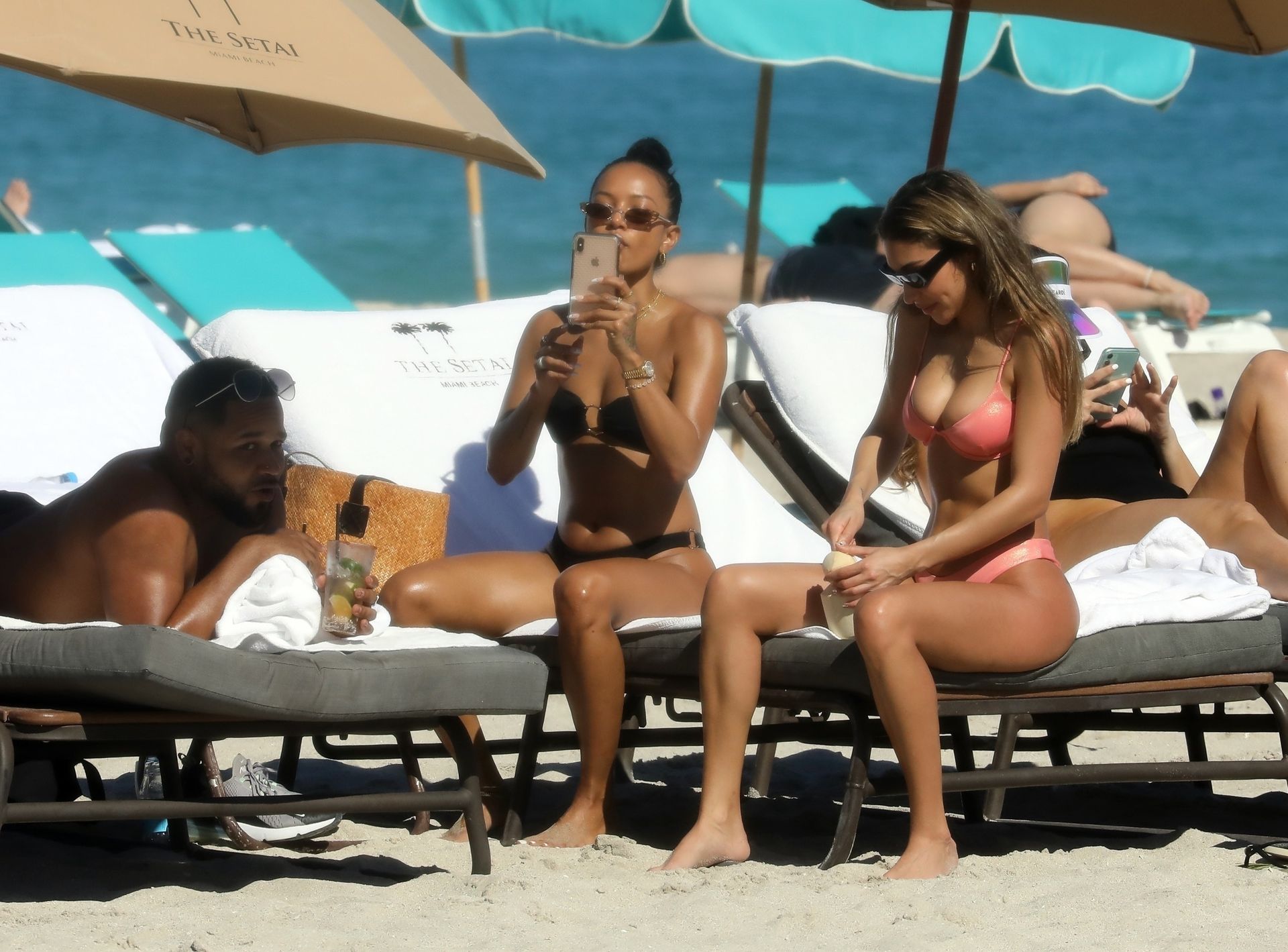 Beach Babes Chantel Jeffries & Karrueche Tran Steam Up Miami Beach 0039