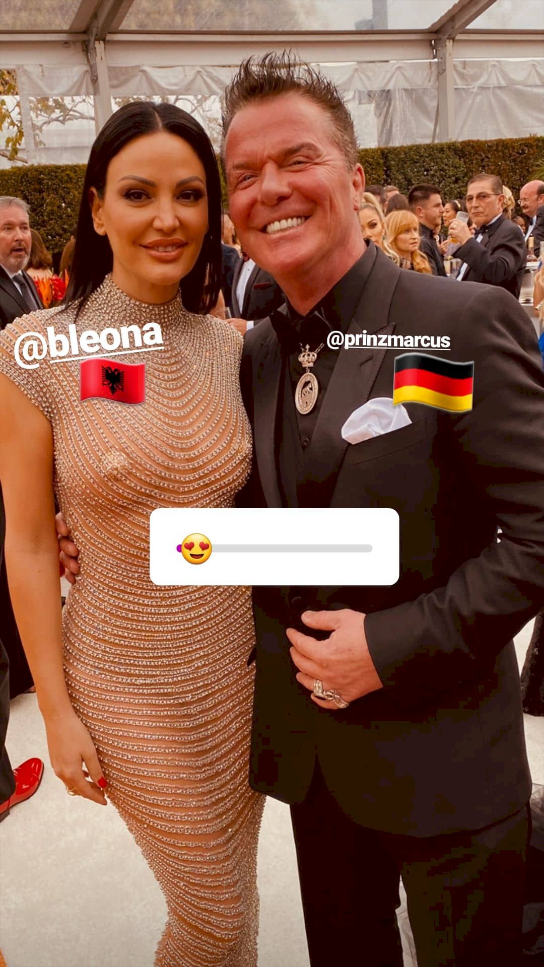 Bleona Qereti Shows Her Tits At The Elton John Aids Foundation Academy Awards Party 0022