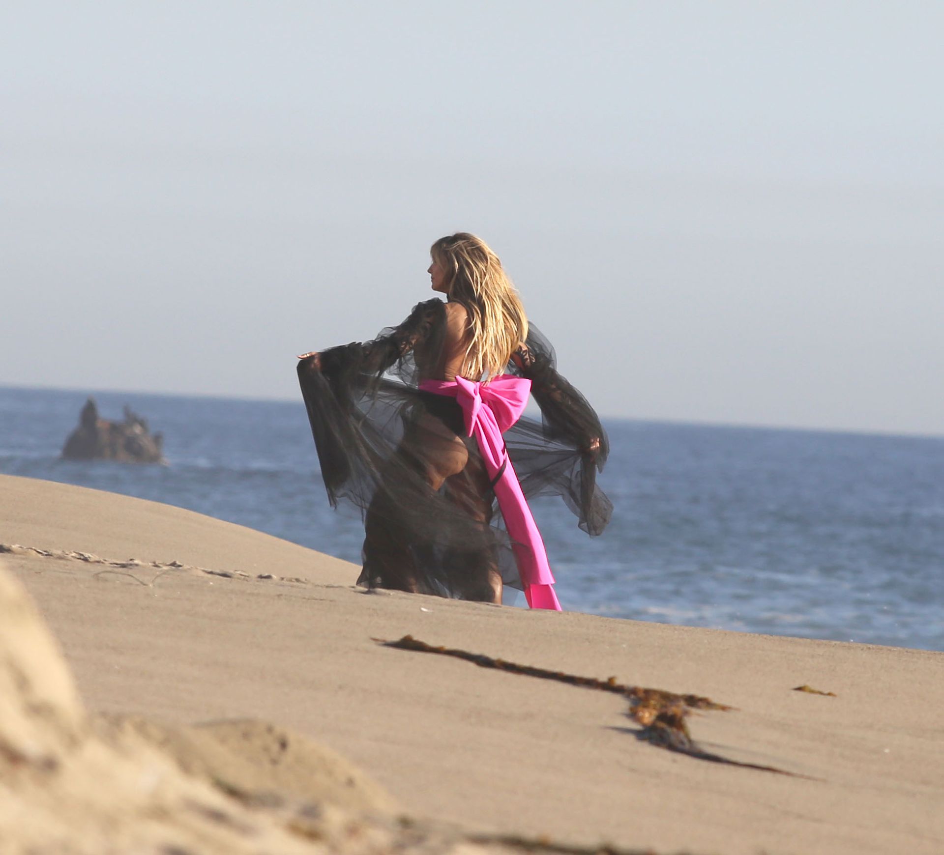 Heidi Klum Poses In A Thong Bikini 0012