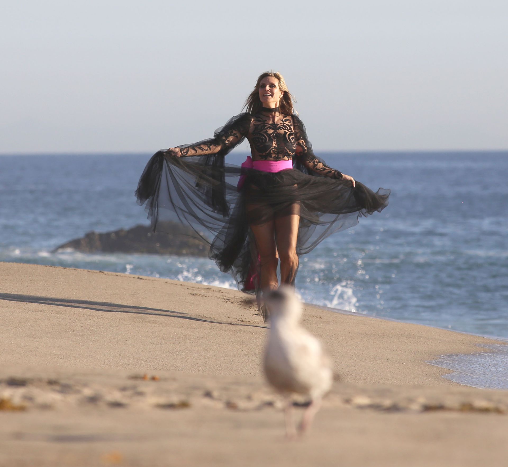 Heidi Klum Poses In A Thong Bikini 0053