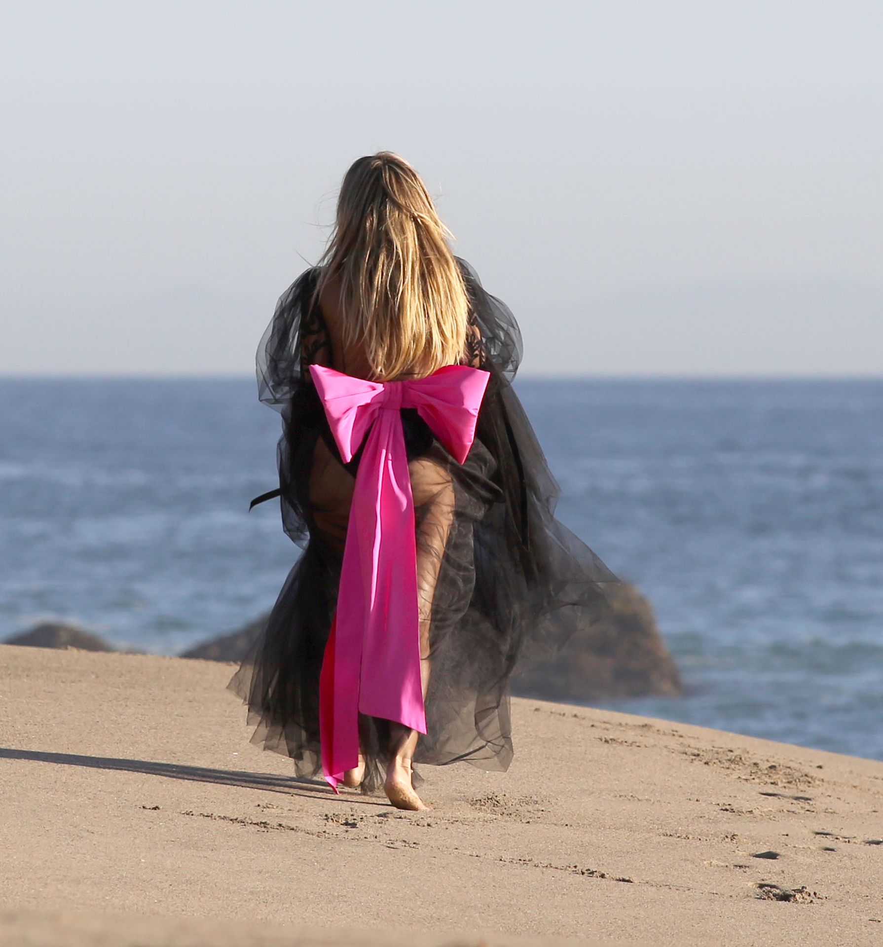 Heidi Klum Poses In A Thong Bikini 0055