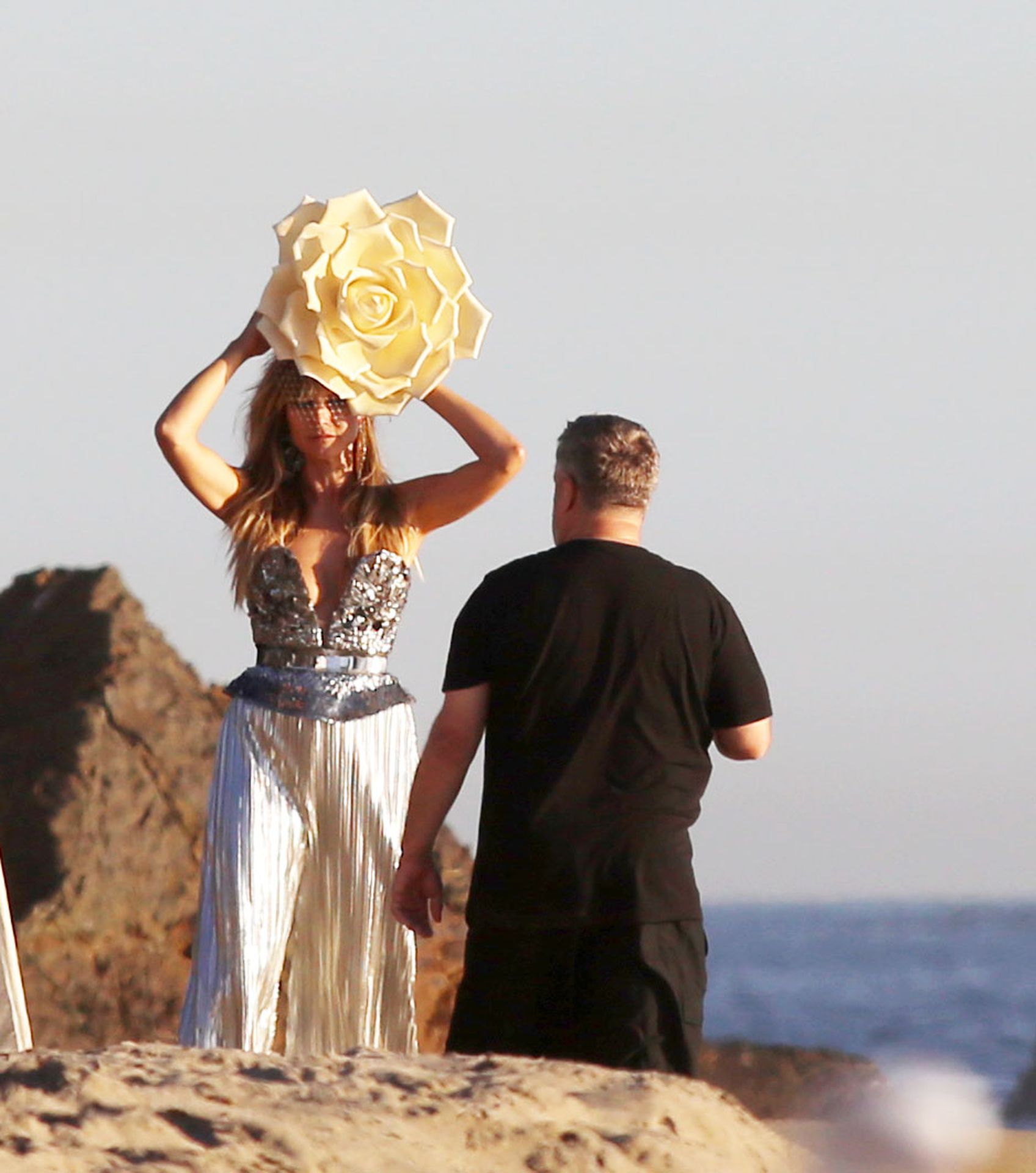 Heidi Klum Poses In A Thong Bikini 0065