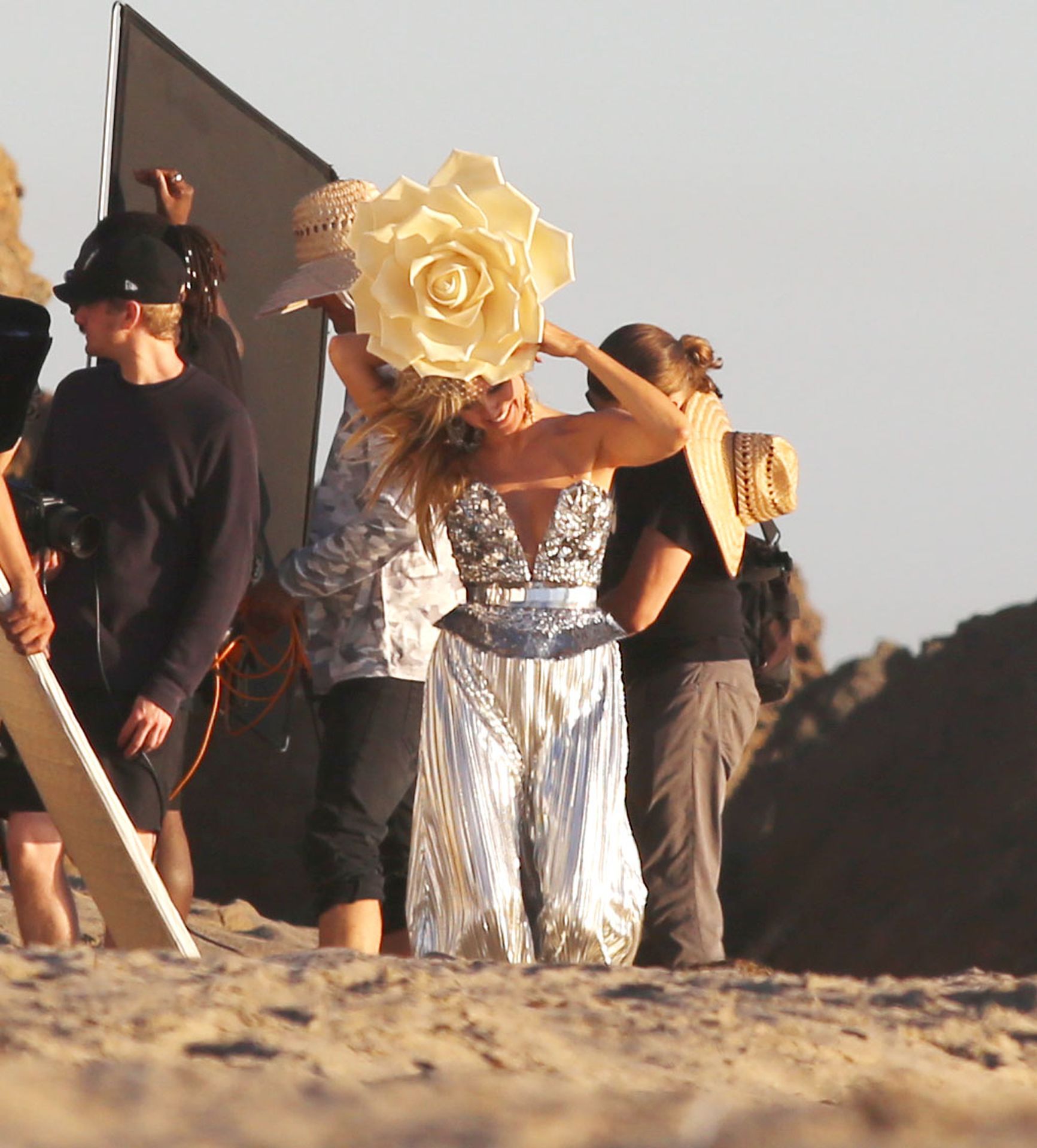 Heidi Klum Poses In A Thong Bikini 0068