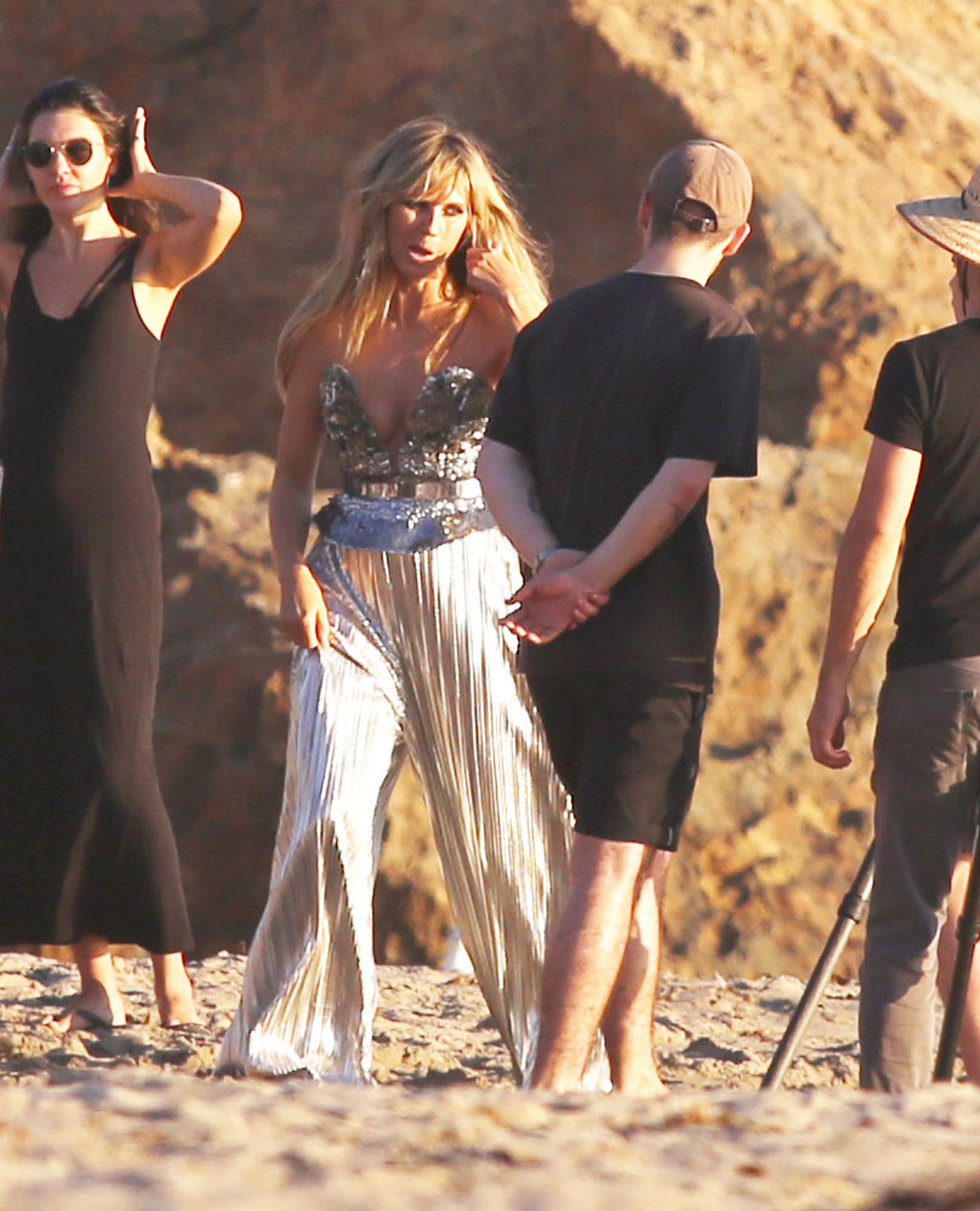 Heidi Klum Poses In A Thong Bikini 0069