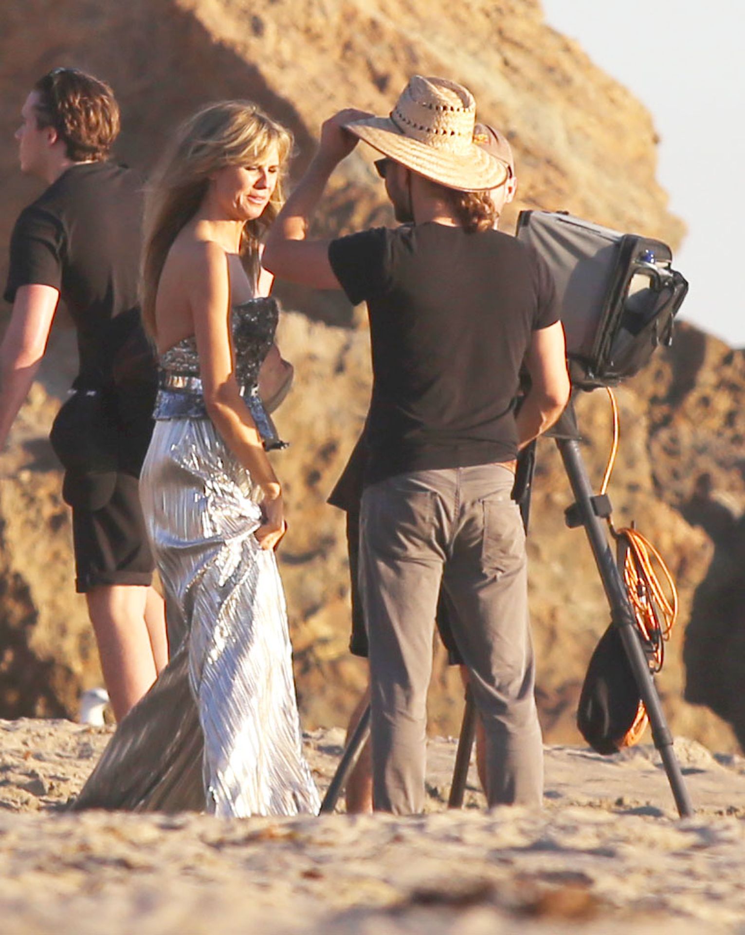 Heidi Klum Poses In A Thong Bikini 0070