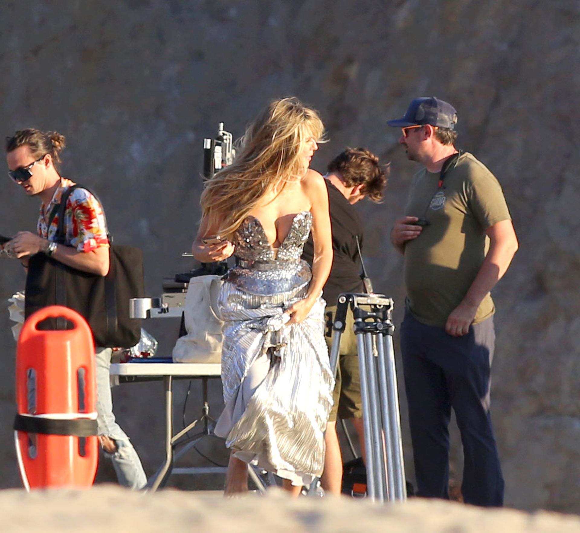 Heidi Klum Poses In A Thong Bikini 0073