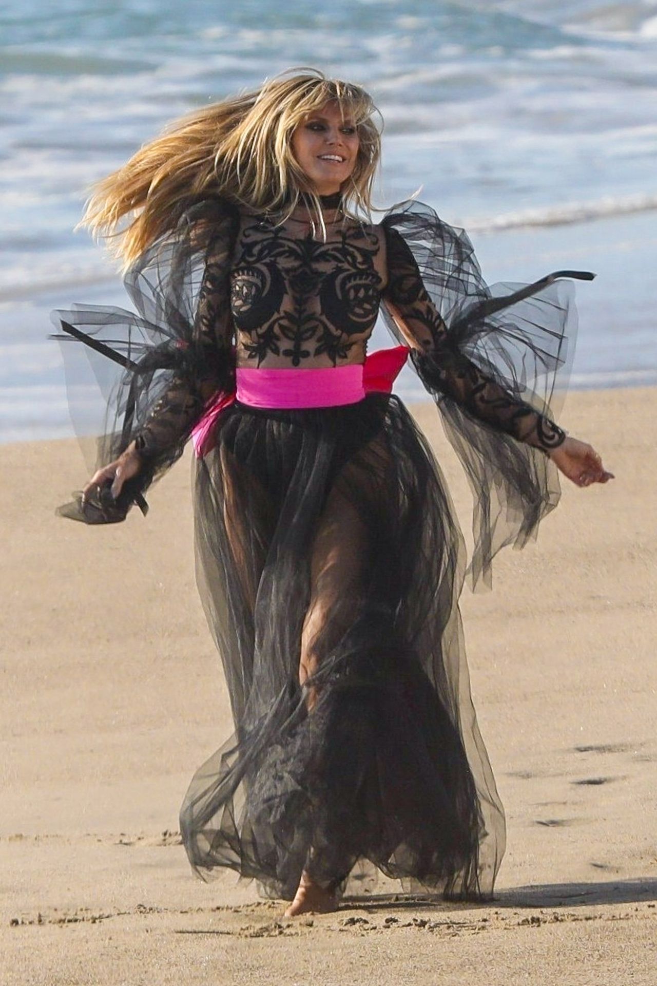 Heidi Klum Poses In A Thong Bikini 0086