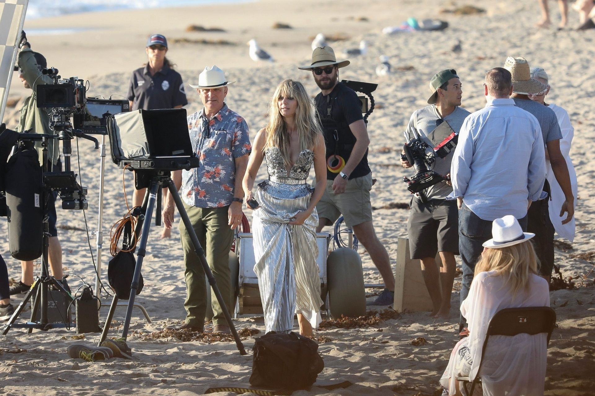 Heidi Klum Poses In A Thong Bikini 0093