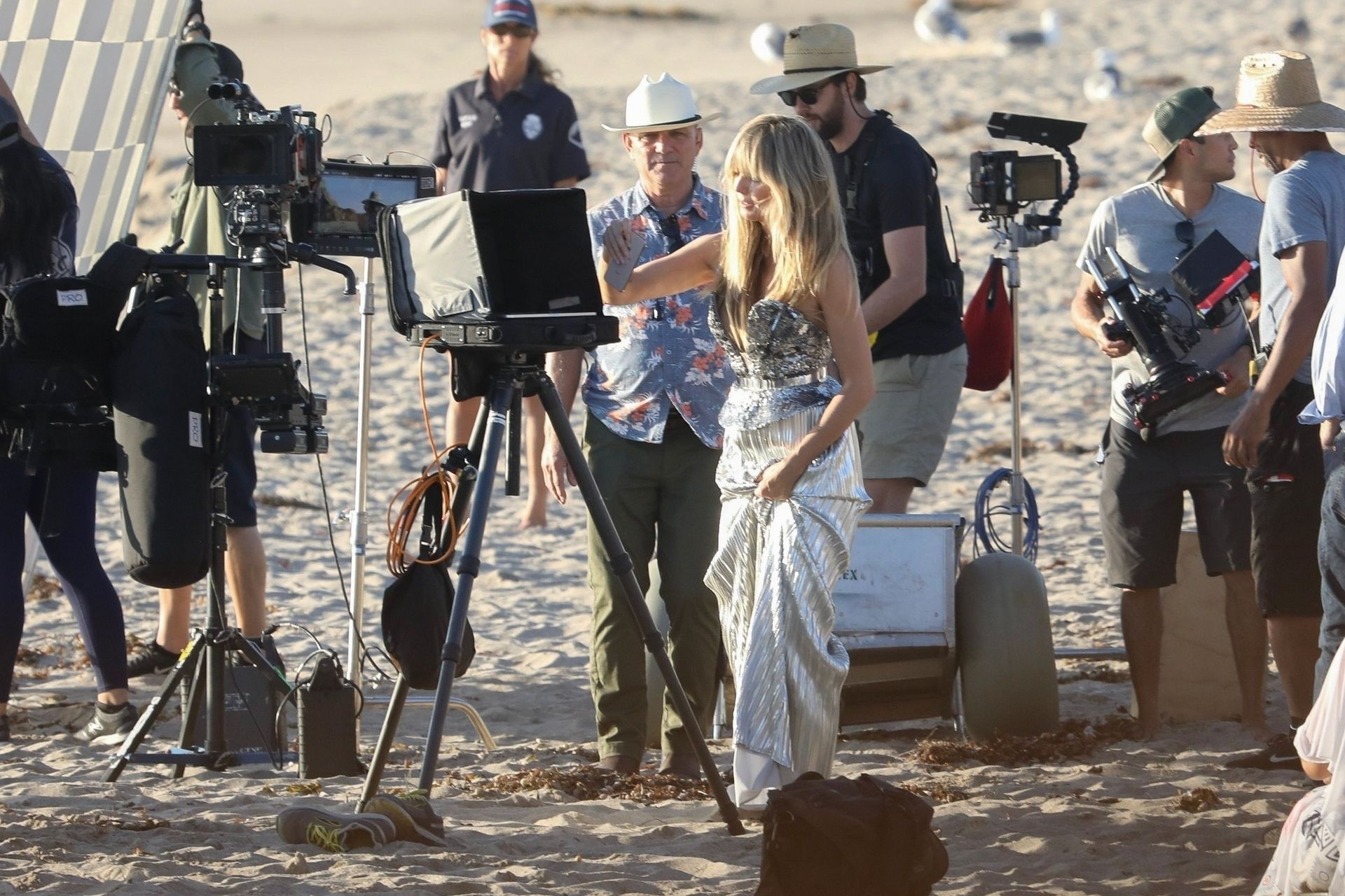 Heidi Klum Poses In A Thong Bikini 0094