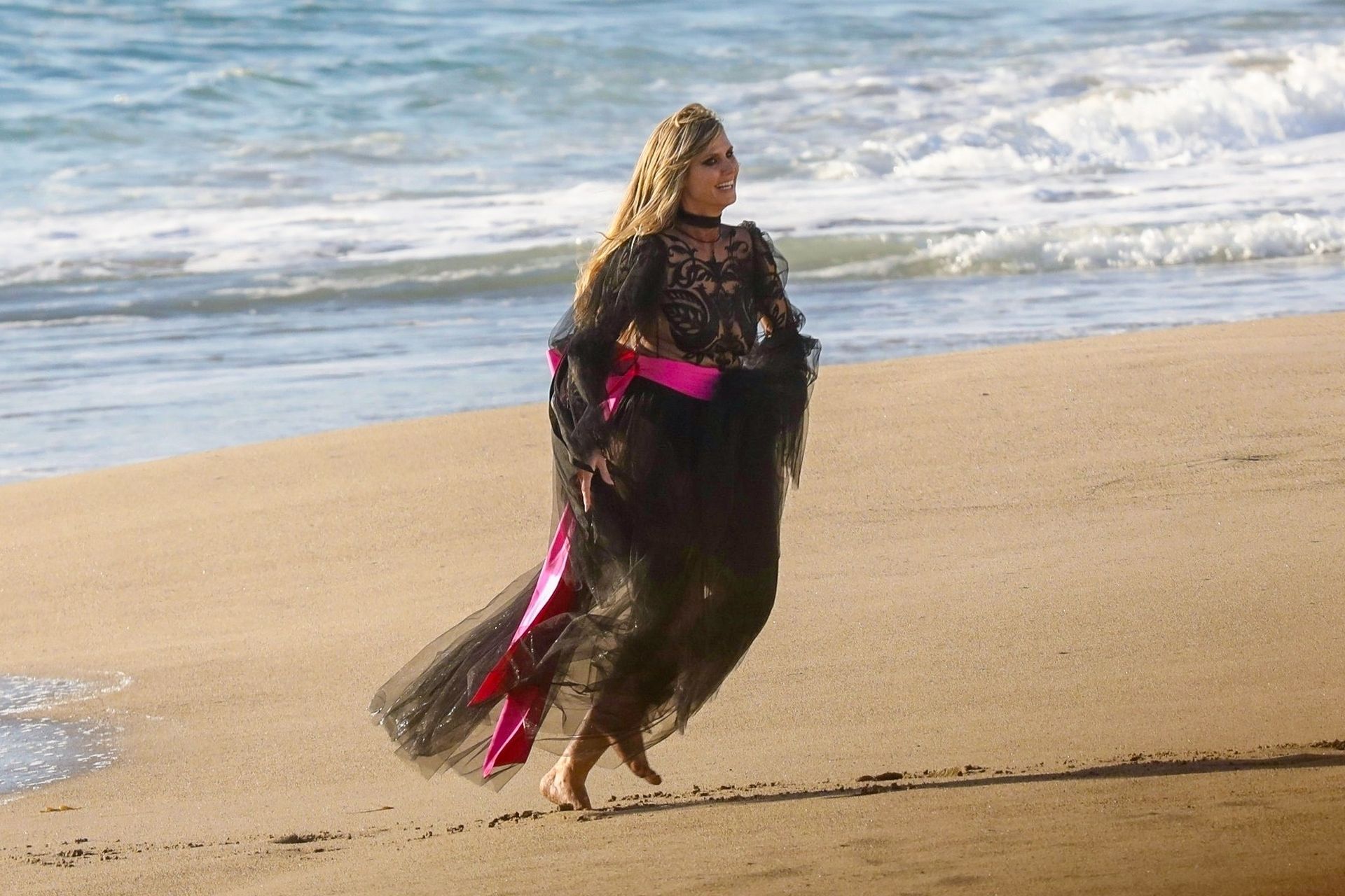 Heidi Klum Poses In A Thong Bikini 0110