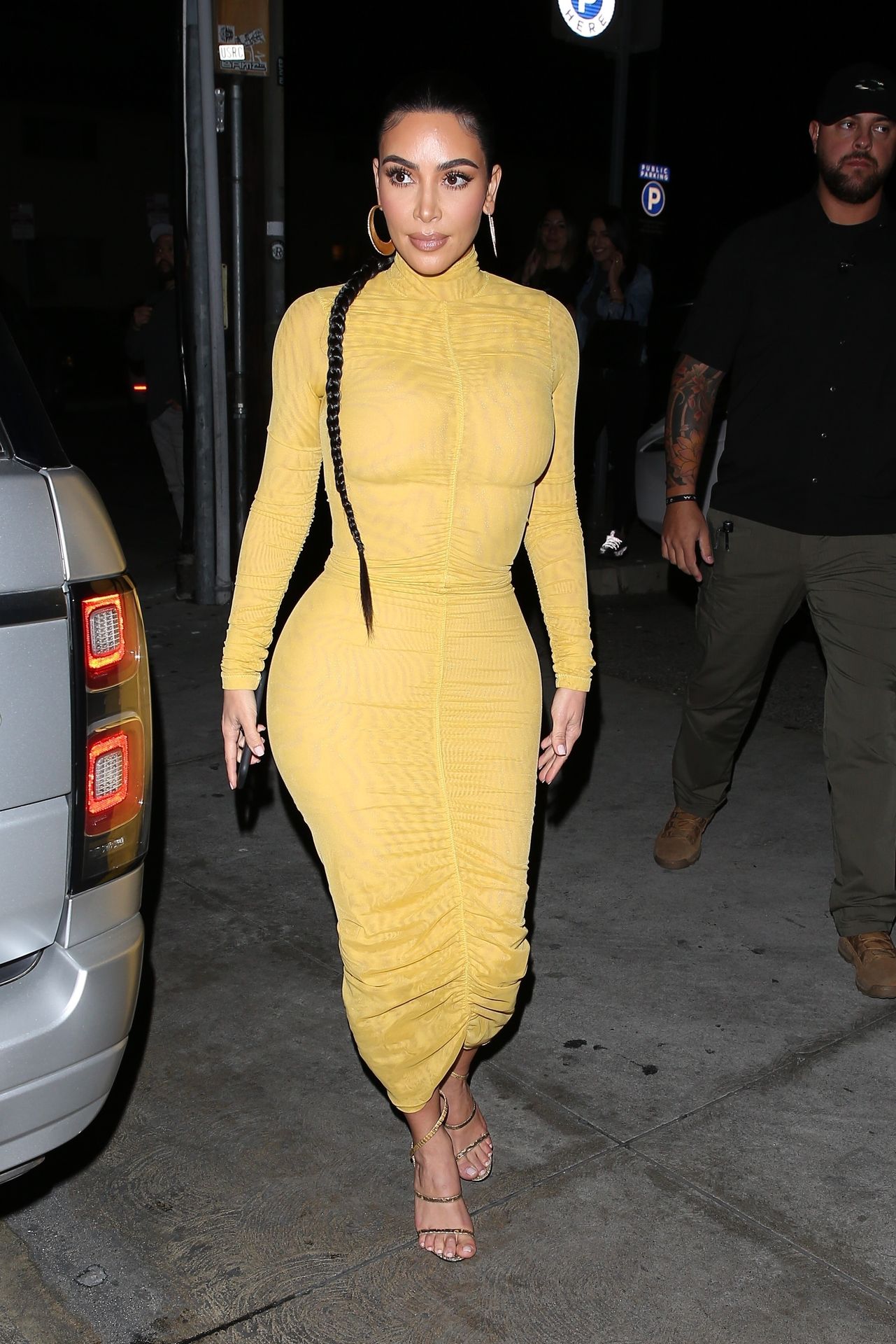 Kim Kardashian Departs After A Family Dinner At Carousel0020