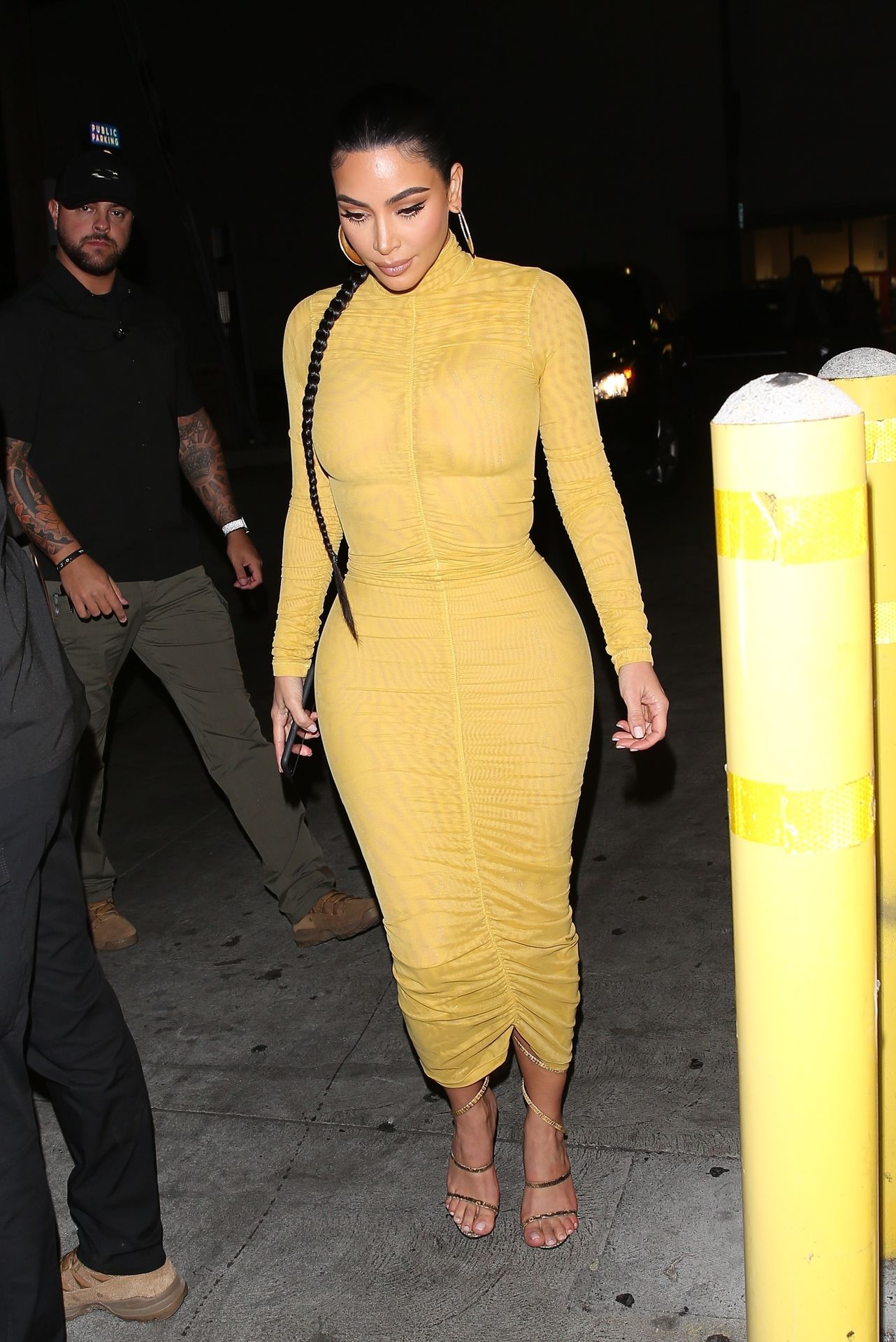 Kim Kardashian Departs After A Family Dinner At Carousel0032
