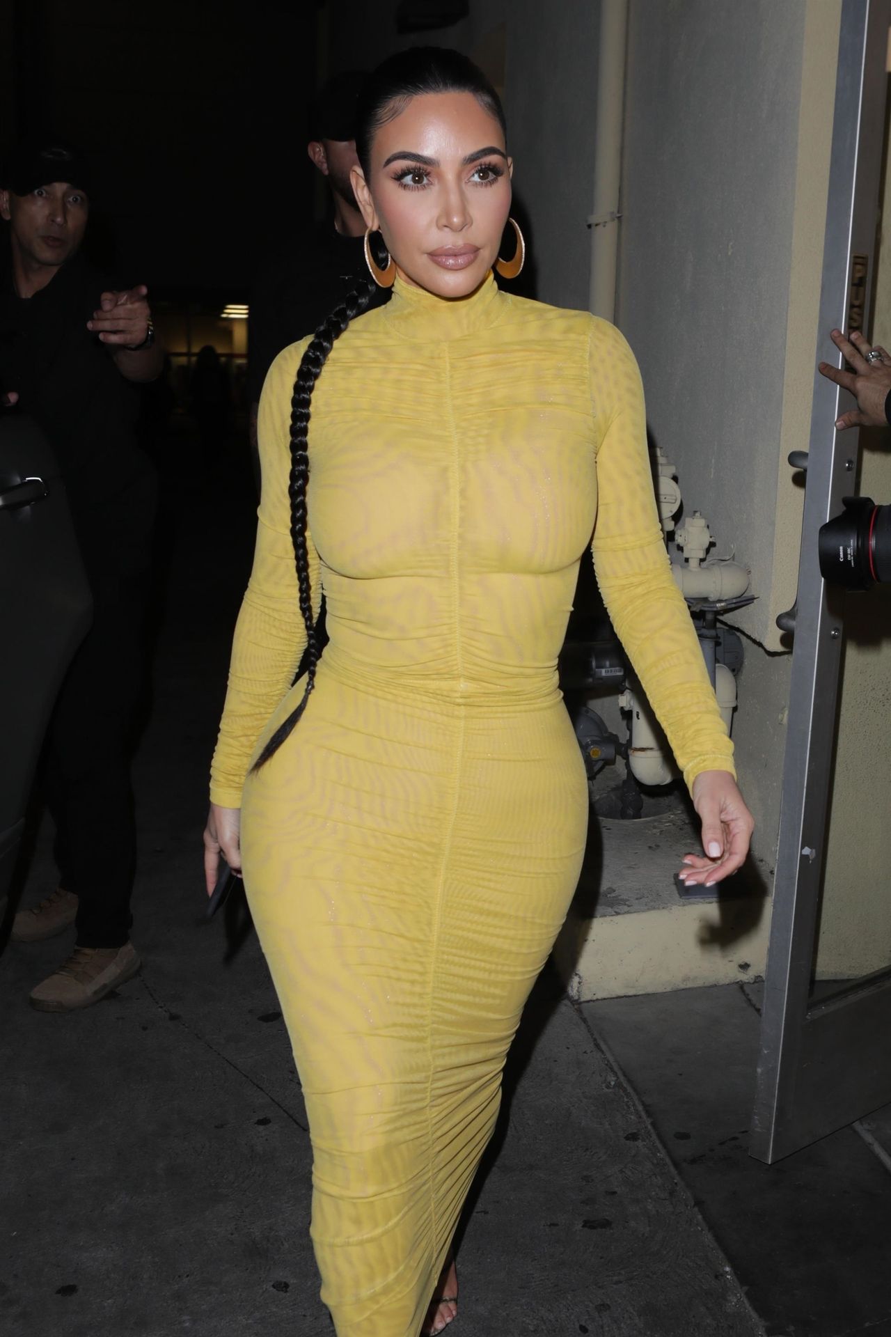Kim Kardashian Departs After A Family Dinner At Carousel0033