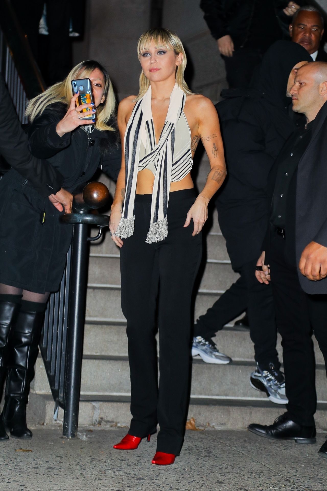 Miley Cyrus Has A Nip Slip In A Silk Top Arriving At The Bowery Hotel 0044