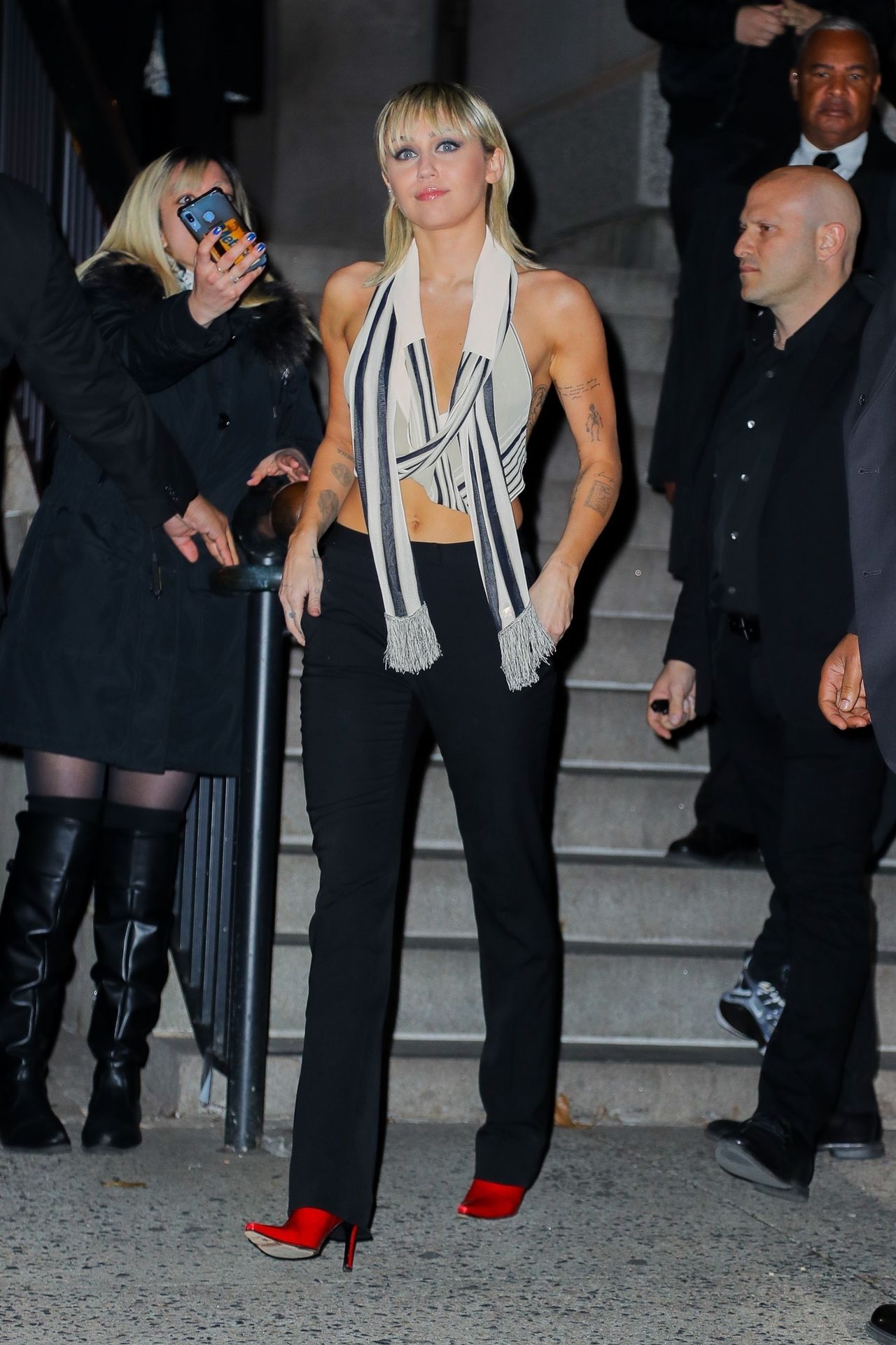 Miley Cyrus Has A Nip Slip In A Silk Top Arriving At The Bowery Hotel 0049