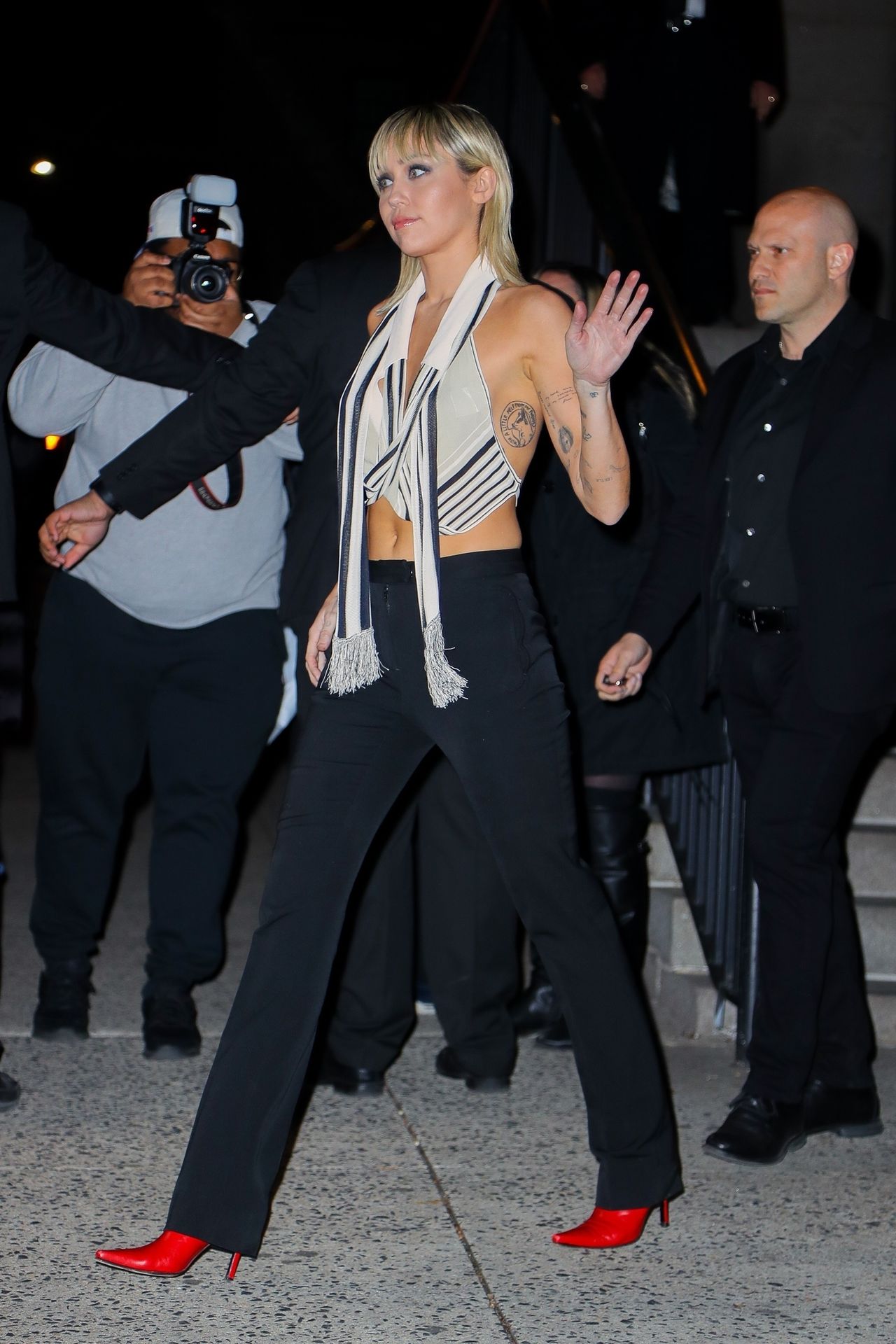 Miley Cyrus Has A Nip Slip In A Silk Top Arriving At The Bowery Hotel 0057