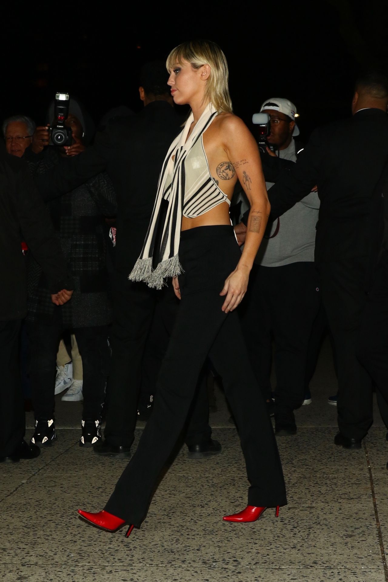 Miley Cyrus Has A Nip Slip In A Silk Top Arriving At The Bowery Hotel 0060