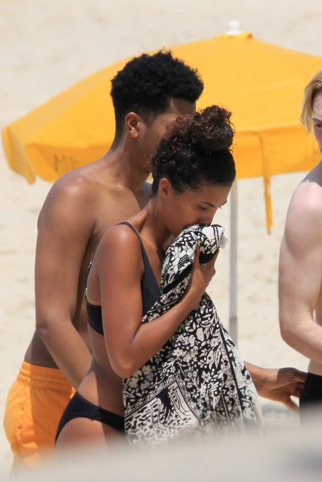 Tina Kunakey Enjoys The Rio Sunshine In A Sexy Black Bikini 0006