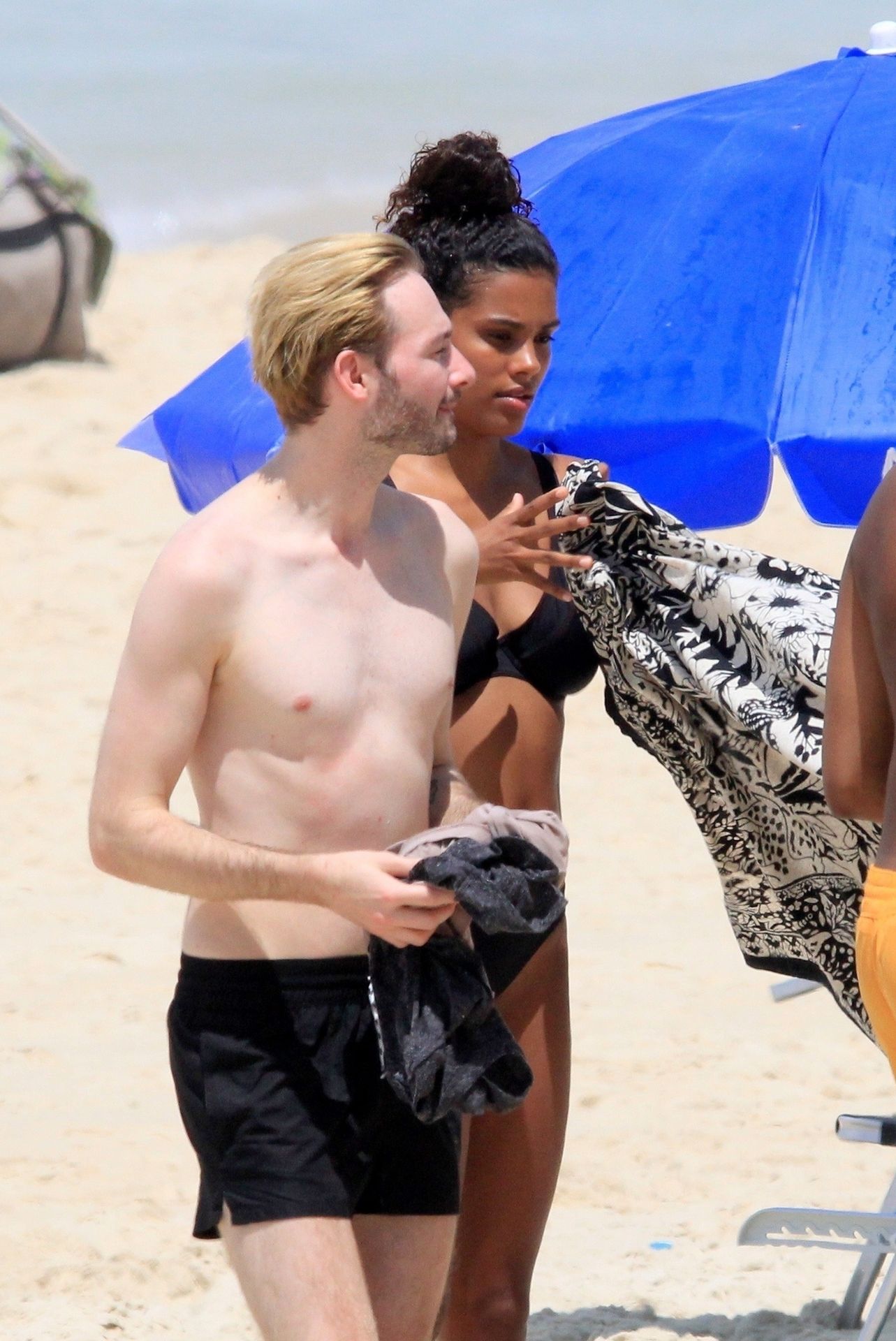 Tina Kunakey Enjoys The Rio Sunshine In A Sexy Black Bikini 0008