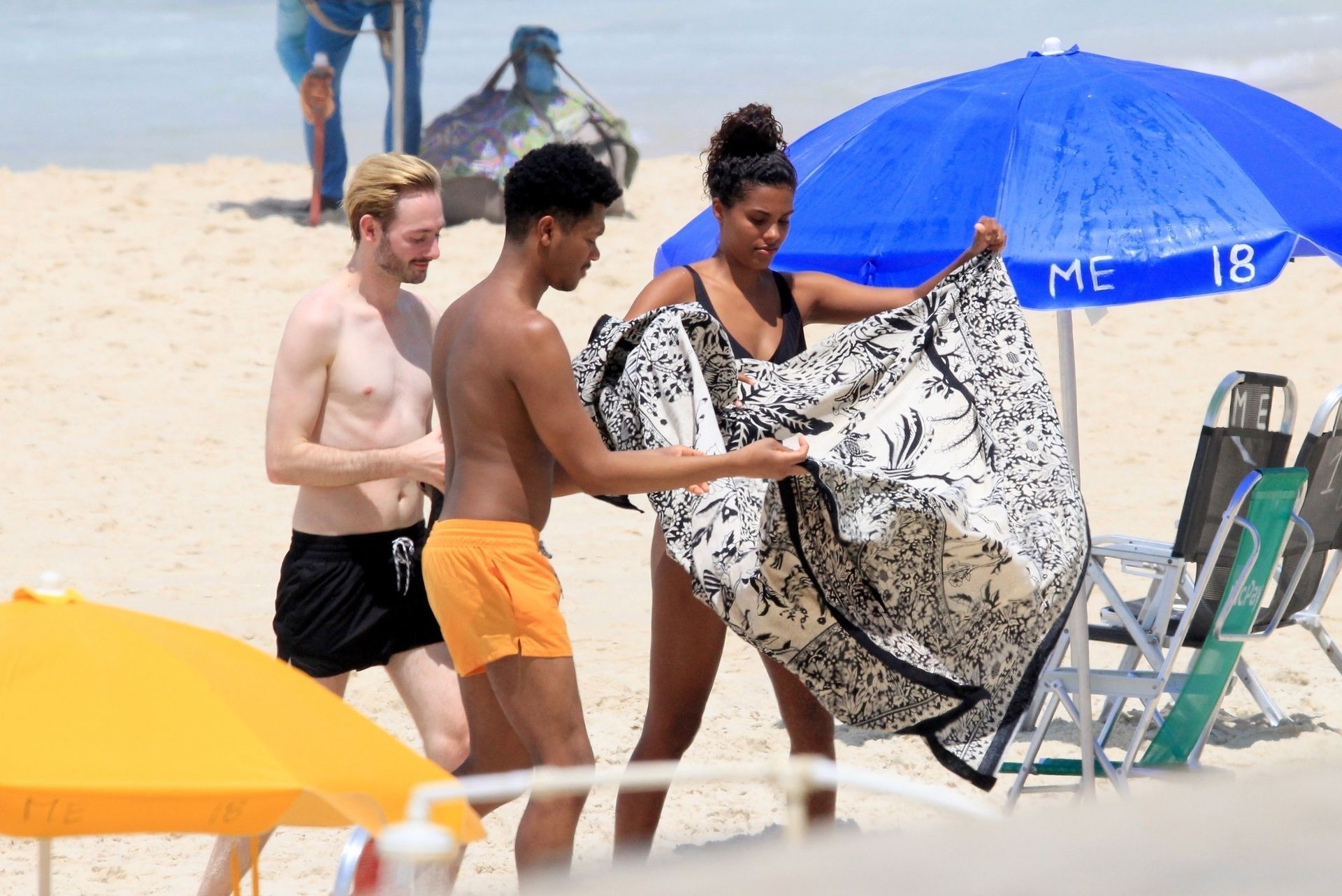 Tina Kunakey Enjoys The Rio Sunshine In A Sexy Black Bikini 0015