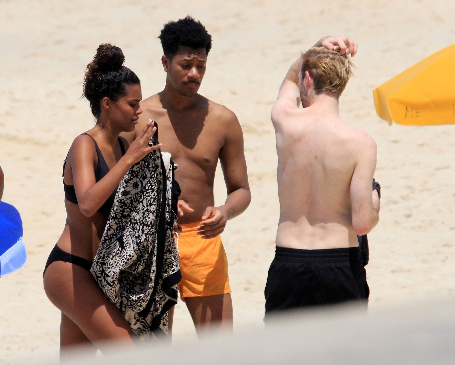Tina Kunakey Enjoys The Rio Sunshine In A Sexy Black Bikini 0018