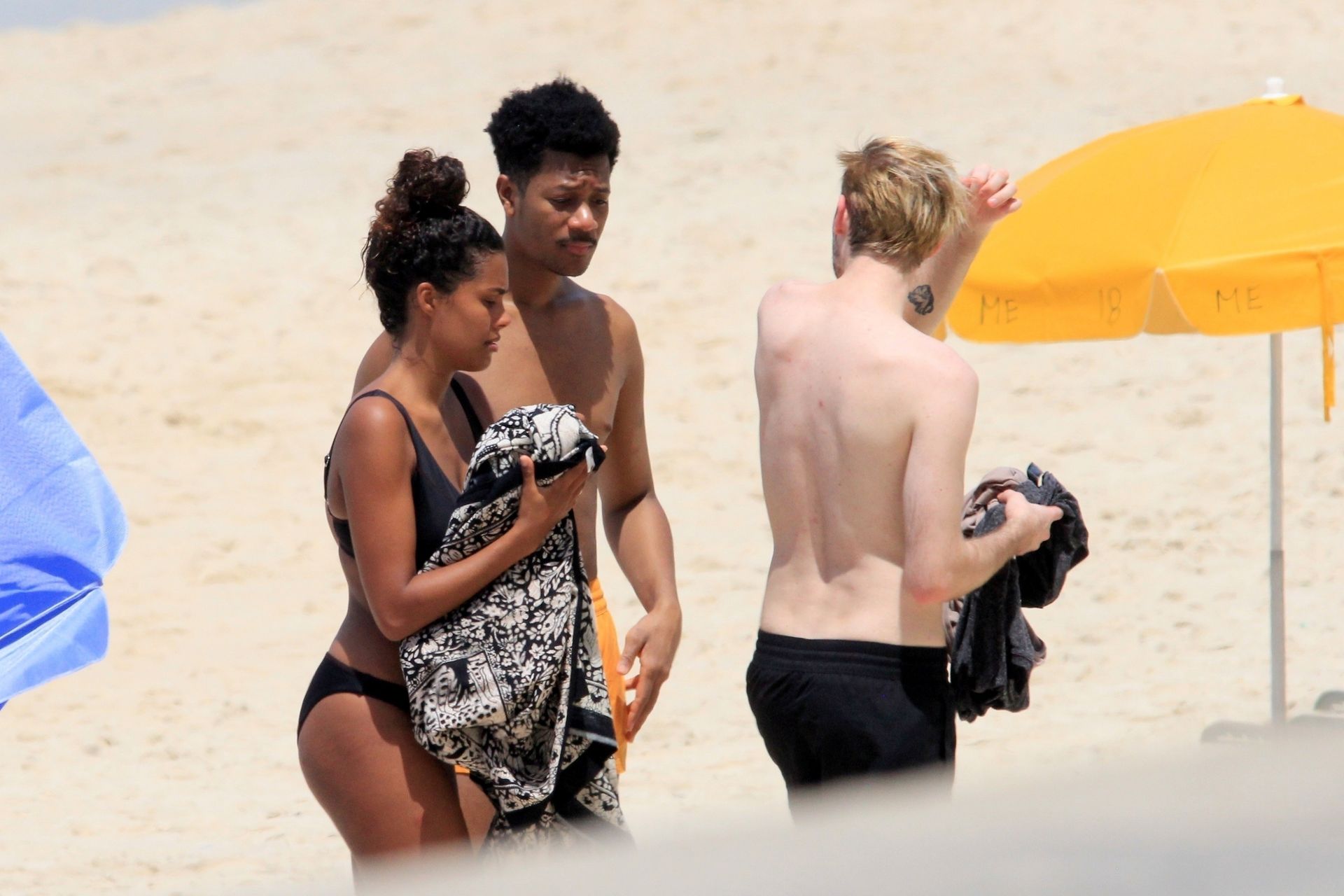 Tina Kunakey Enjoys The Rio Sunshine In A Sexy Black Bikini 0019