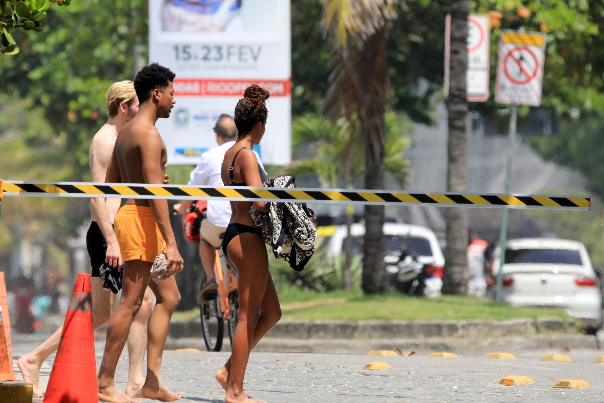Tina Kunakey Enjoys The Rio Sunshine In A Sexy Black Bikini 0021