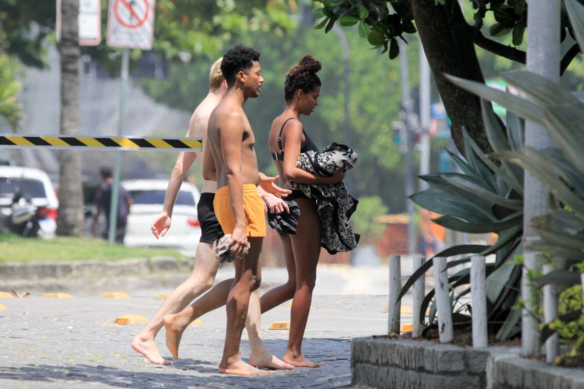 Tina Kunakey Enjoys The Rio Sunshine In A Sexy Black Bikini 0022