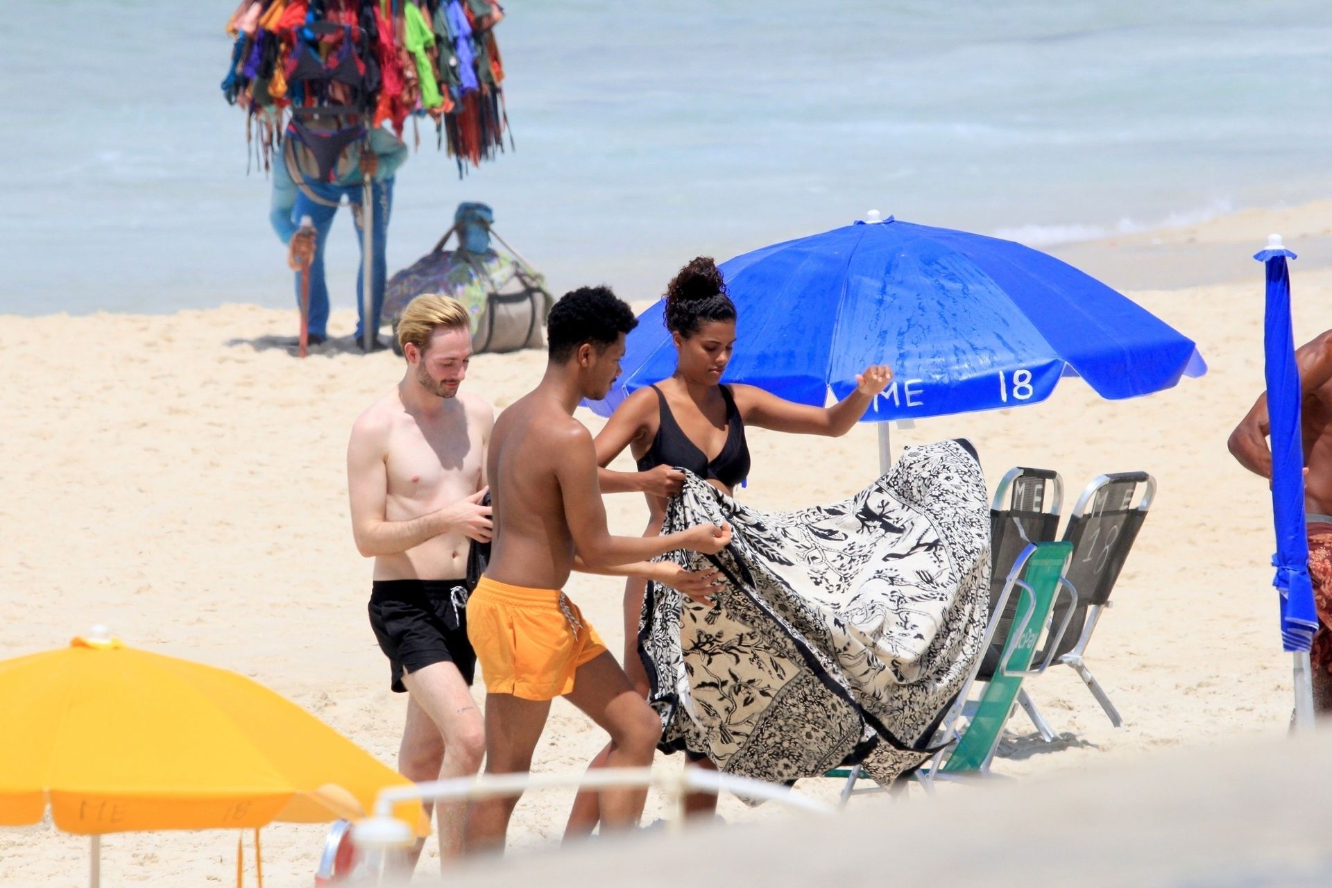 Tina Kunakey Enjoys The Rio Sunshine In A Sexy Black Bikini 0027