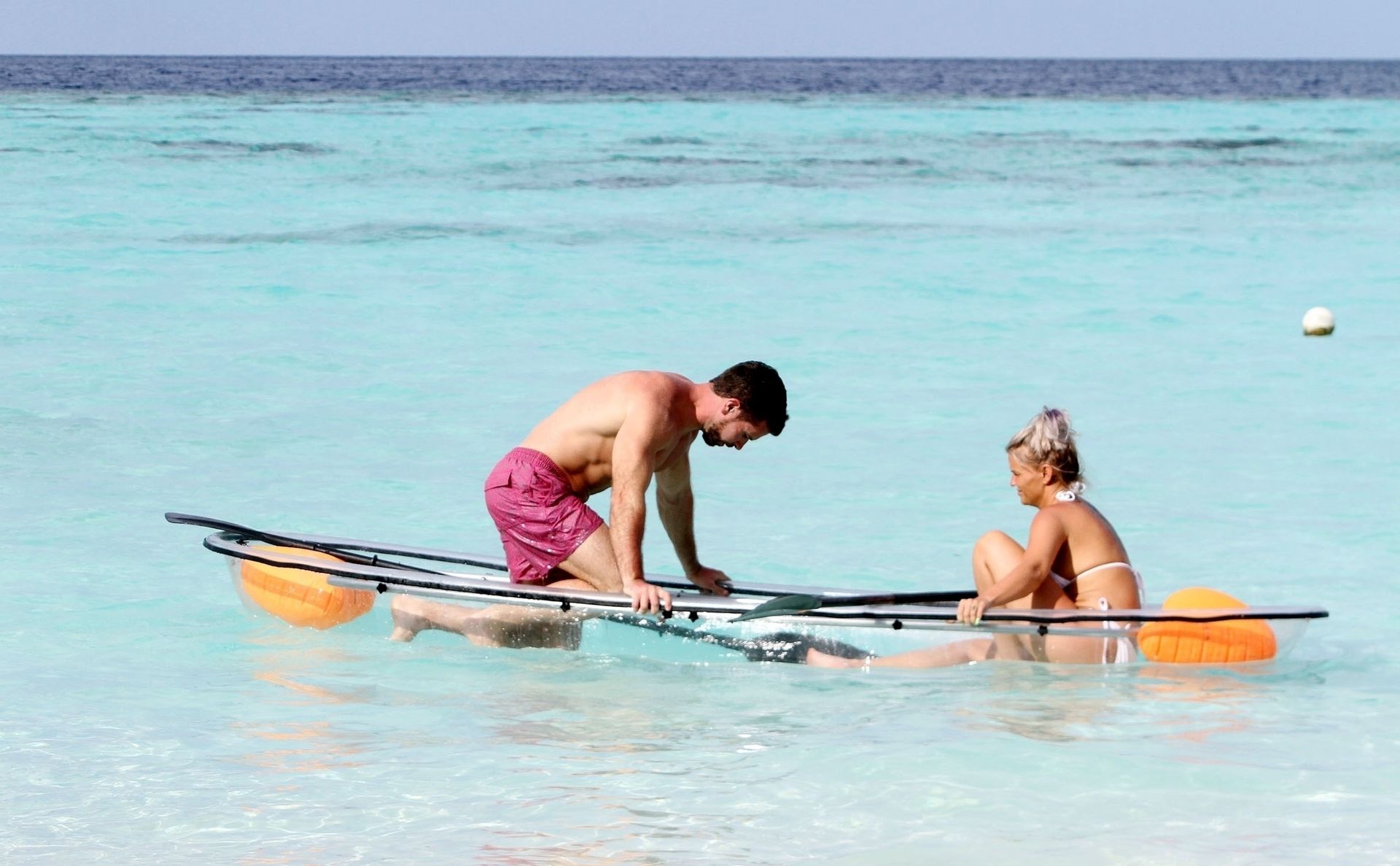 Kerry Katona & Ryan Mahoney Jump In A Canoe For Some Fun In The Indian Ocean 0018