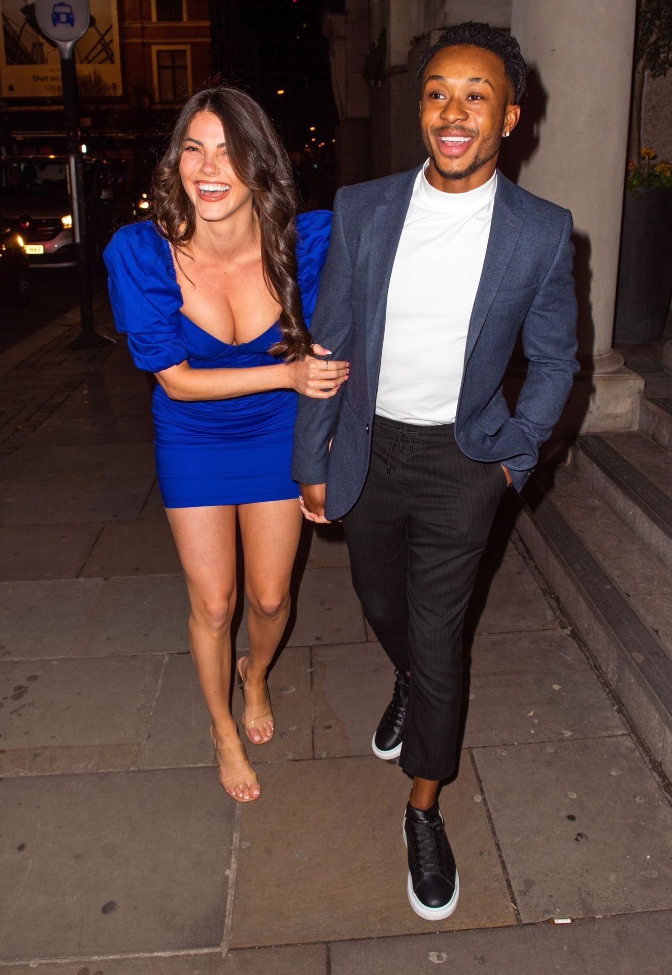 Rebecca Gormley & Biggs Chris Are Seen Heading To Rosso In Manchester 0009