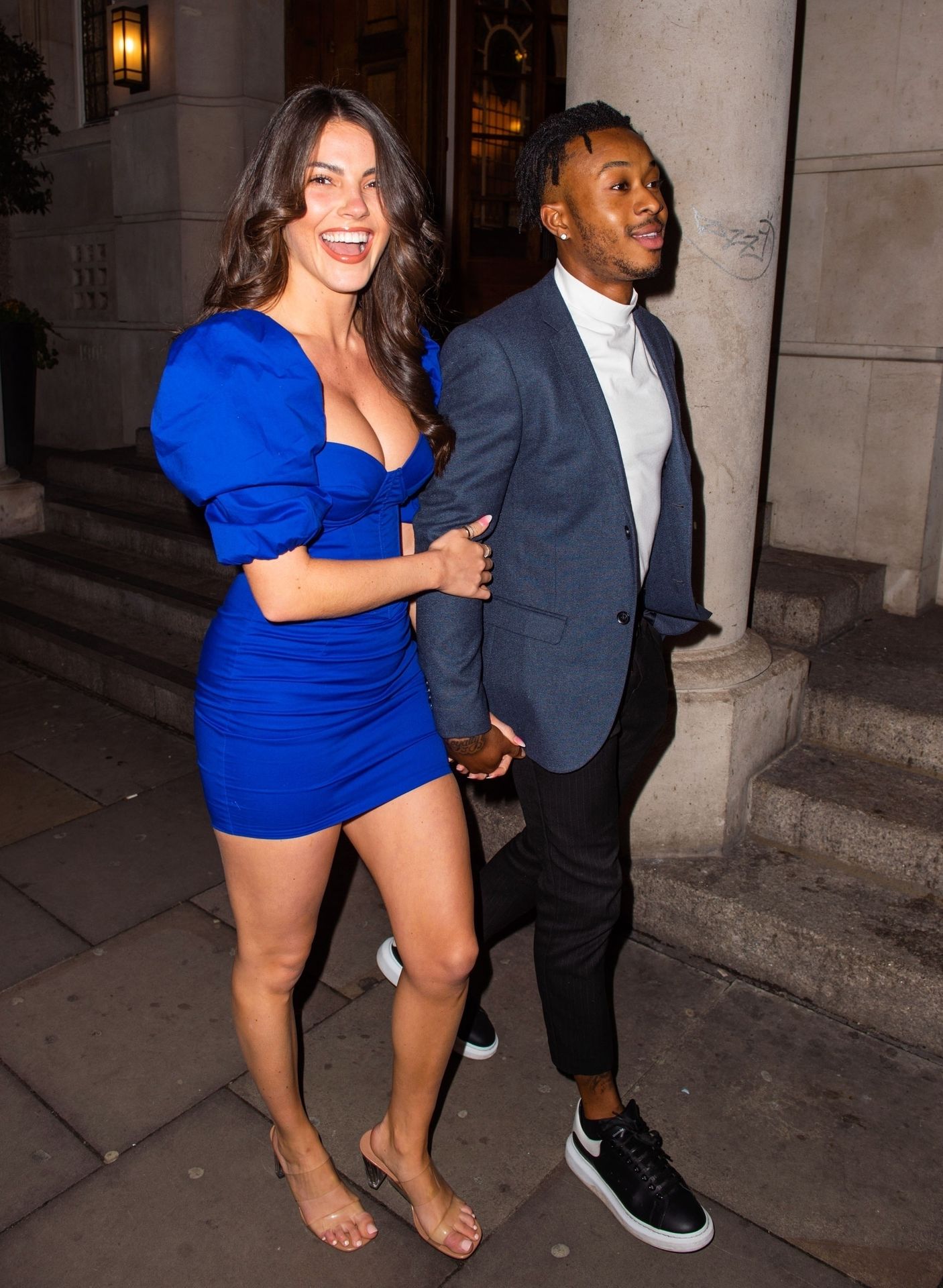 Rebecca Gormley & Biggs Chris Are Seen Heading To Rosso In Manchester 0012