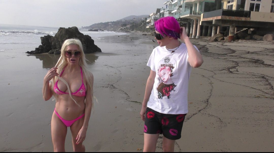 Oli London & Frenchy Morgan Socially Distance Together On Millionaire Beach 0003