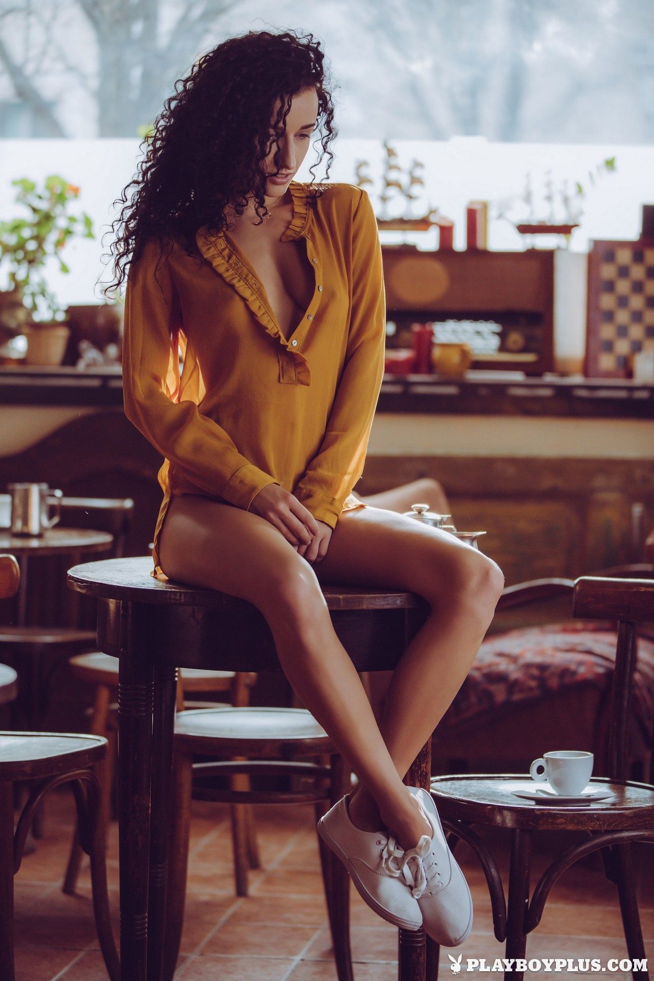 Celebrate National Coffee Day Lucy M In Café Au Lait Playboy Plus (1)