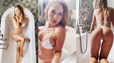 Brittney Palmer Nude White Bikini Teasing Video Leaked